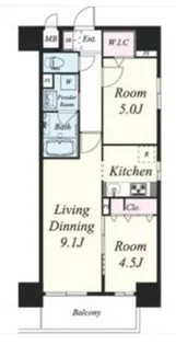 ルボワ天満橋【10階】の間取り