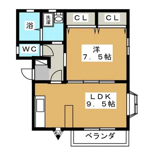 メゾンド アーブル【1階】の間取り