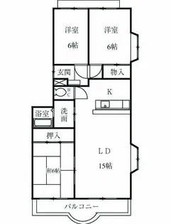 モンテベルデ高野【3階】の間取り