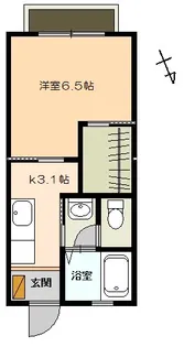 グリーンたちばなI【1階】の間取り