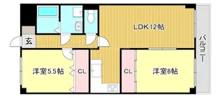レジデンス南草津【1階】の間取り