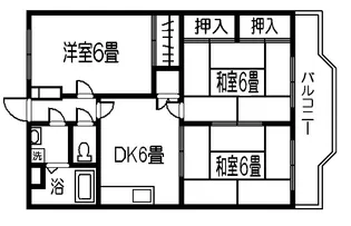 ウェルス武岡【2階】の間取り