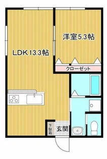 岡本アパート【2階】の間取り