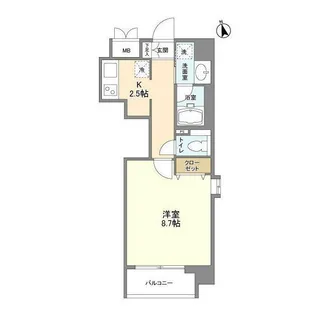 NIKKO APARTMENT HOUSE【6階】の間取り