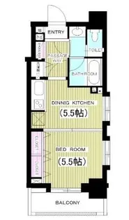 ライオンズマンション西麻布シティ【7階】の間取り