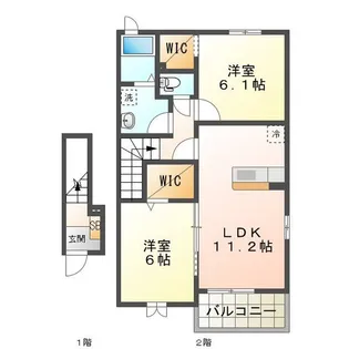 エクセレント ヴィレッジ【2階】の間取り