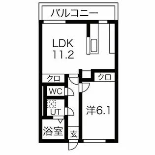 アサヒレジデンス【2階】の間取り