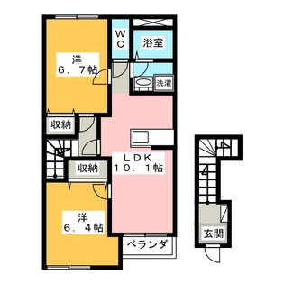 プライズ1【2階】の間取り