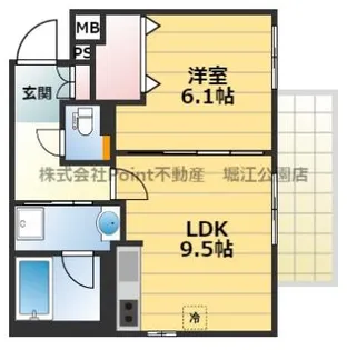 大阪府大阪市阿倍野区松崎町2【マンション】の間取り