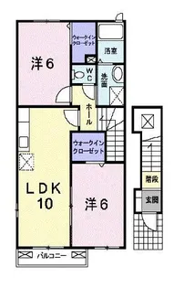 メロウ アヴェニューC【2階】の間取り