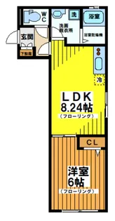 東京都渋谷区幡ヶ谷3【マンション】の間取り