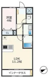 熊本県熊本市南区近見3【アパート】の間取り