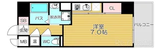 大阪府大阪市中央区東平1【マンション】の間取り