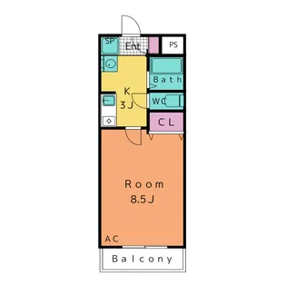 グラウンドスターMI【3階】の間取り