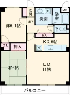 トキワコンフォート【1階】の間取り