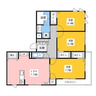 リーベエテルノ【3階】の間取り