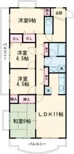 大阪府泉南市樽井4【マンション】の間取り