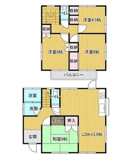 茨城県牛久市さくら台3【一戸建】の間取り
