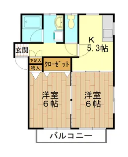 クレール八乙女【2階】の間取り