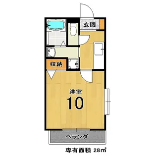 1Kの間取り画像