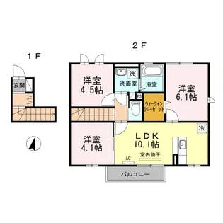 スノーウィコートVI【2階】の間取り