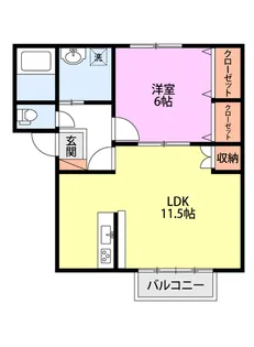 H.Wラ・メール【1階】の間取り