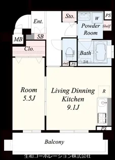 ココパーチェ新金岡【1階】の間取り
