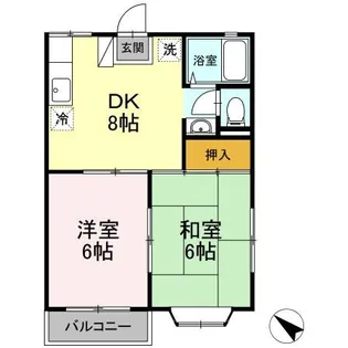 神奈川県横浜市鶴見区東寺尾6【アパート】の間取り