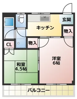 桂マンションI【3階】の間取り