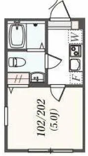 アザーレ・ソラ読売ランド前【2階】の間取り