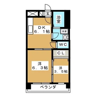 パルメゾン泉【5階】の間取り