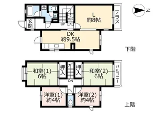 UR藤沢台第五【1階】の間取り
