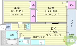 ハミングパークB3【2階】の間取り