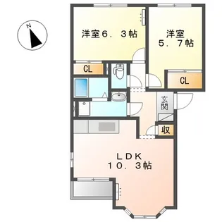 パークヒルズ【1階】の間取り