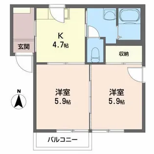 クレストヒルズ A【2階】の間取り