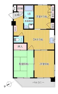 深井マンション【8階】の間取り