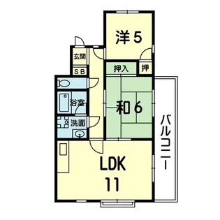 司ロイヤルハイツ新屋敷【3階】の間取り