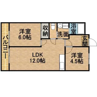 グリーンパレス【2階】の間取り