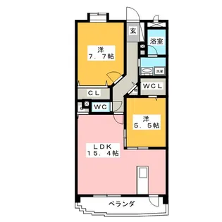 ベル セードル E【3階】の間取り