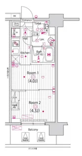 ガーラ・ヴィスタ大島【3階】の間取り