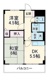 ライオンズマンション淵野辺第2【4階】の間取り