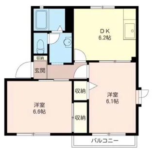 ハイム柏【2階】の間取り
