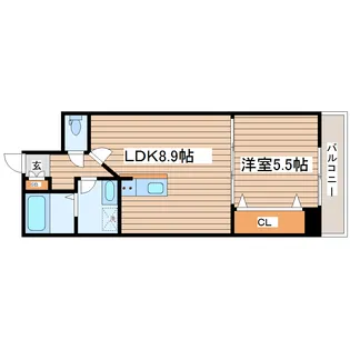 コンフォルト泉中央【2階】の間取り