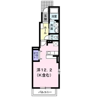 カーサフェリーチェD【1階】の間取り
