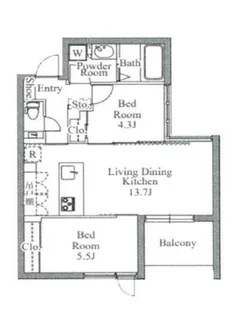 GRANPASEO西麻布【4階】の間取り