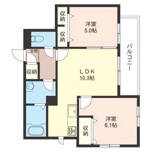 パーク マグノリア【1階】の間取り