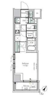 ONE ROOF RESIDENCE KIBA EAST【4階】の間取り