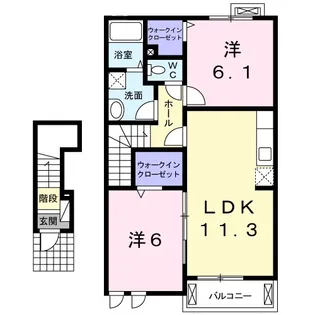 アクエリアス I【2階】の間取り