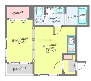 ラ・カーサ仙台【1階】の間取り