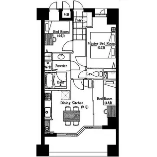ラナイタウンルネサンスプラザハウス【5階】の間取り